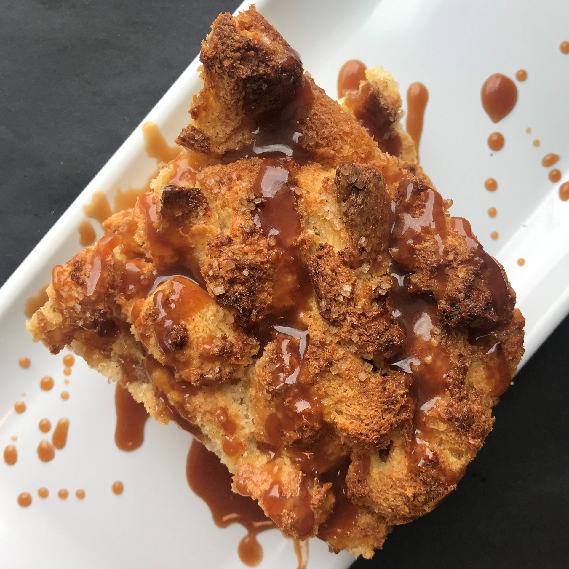 Bread pudding, made extra delicious with Clumpies