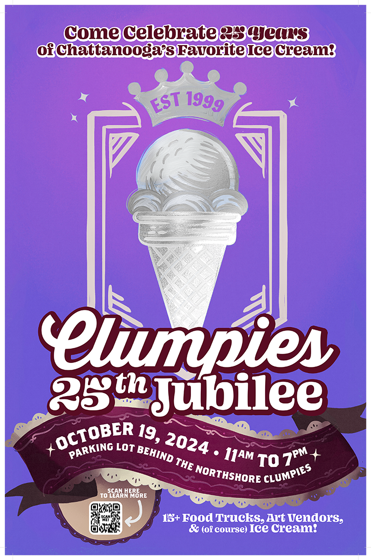 Poster for Clumpies 25th Jubilee Party Celebration October 19, 2024